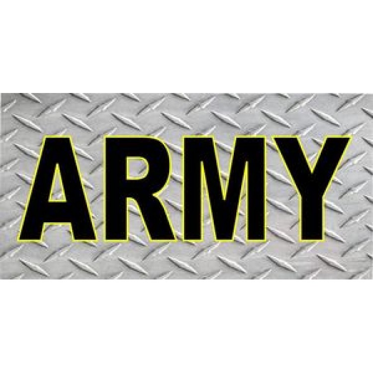 LPO642 Army Diamond Plate Photo License Plate