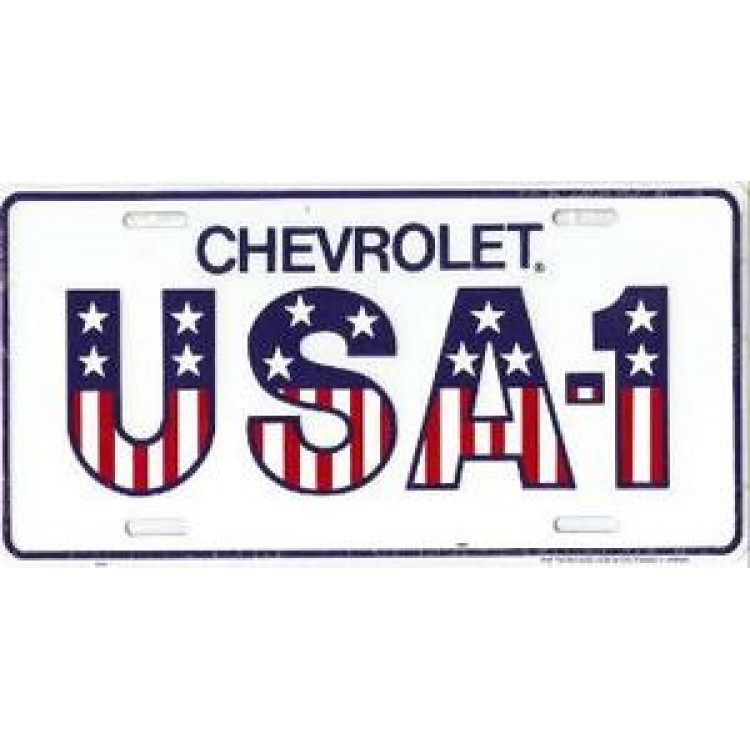 6 x 12 in. Chevrolet USA-1 License Plate