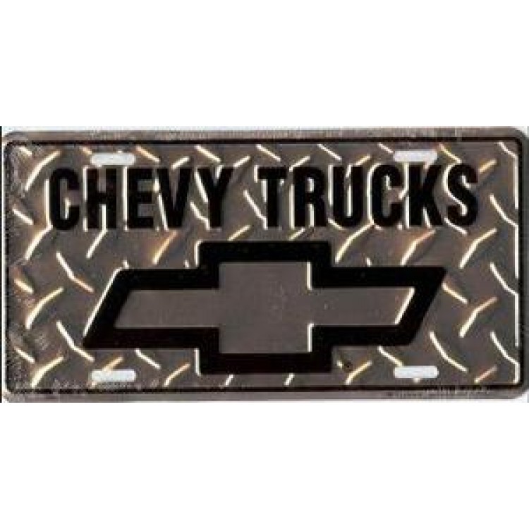 LP2457 6 x 12 in. Chevy Trucks Diamond License Plate