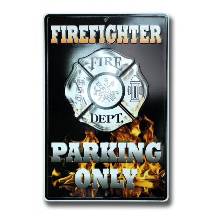 MC30143 12 x 18 in. Firefighter Only Metal Parking Sign