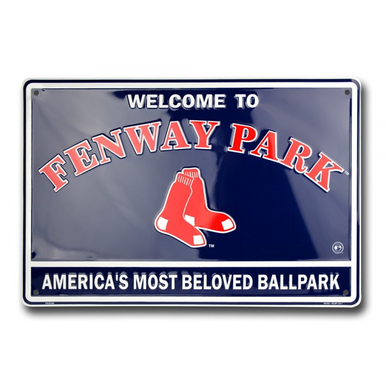 PS30106 12 x 18 in. Boston Red Sox Fenway Park Metal Parking Sign