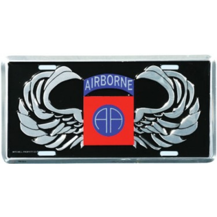 LA30 6 x 12 in. 82nd Airborne Aa Wings License Plate
