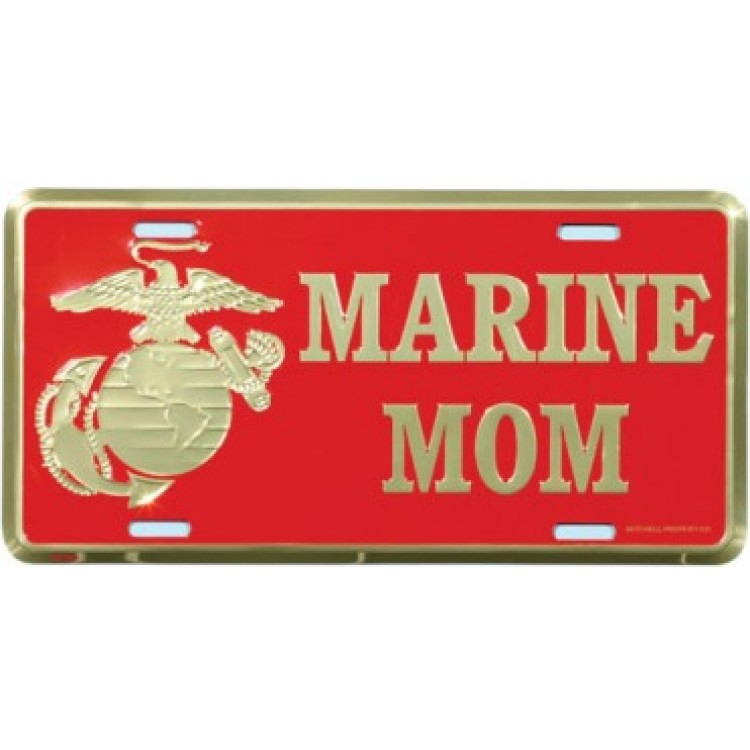 LM30 6 x 12 in. U.S. Marine Mom License Plate