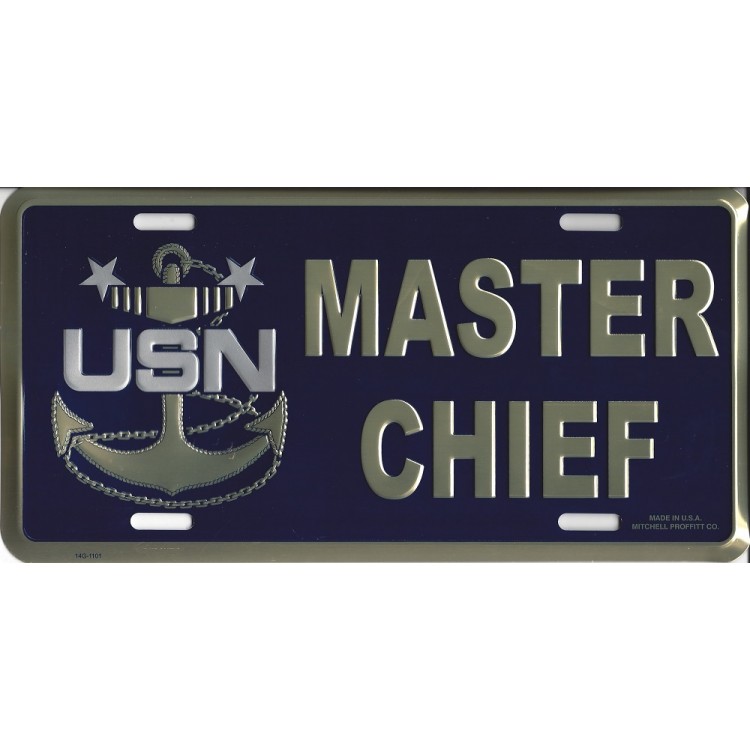 LN21 6 x 12 in. U.S.N. Master Chief License Plate