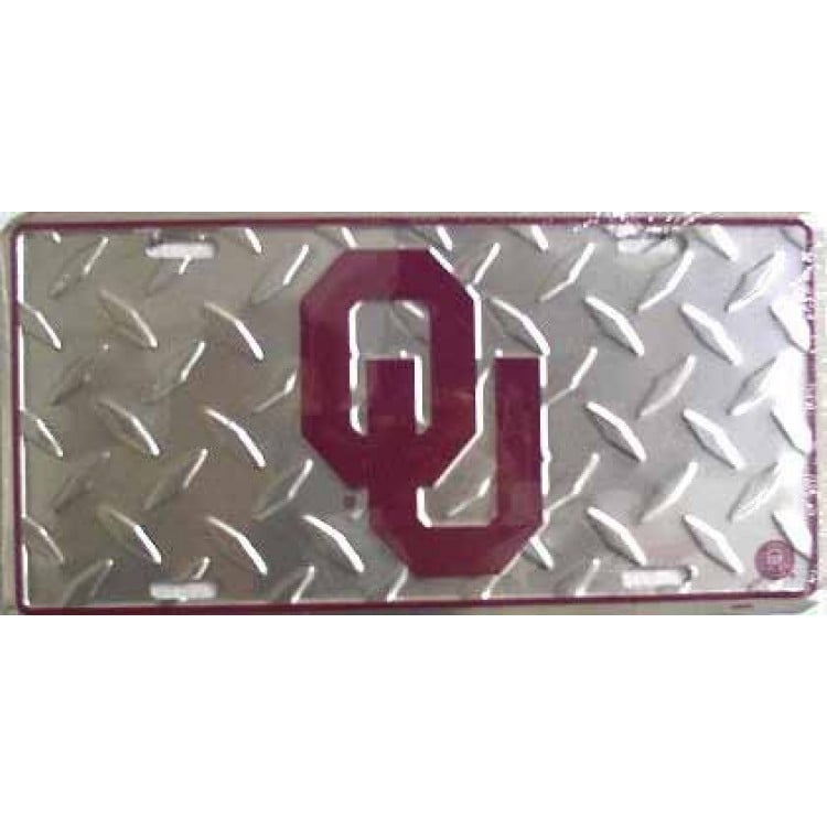 SA2631 6 x 12 in. Oklahoma University Sooners Diamond License Plate