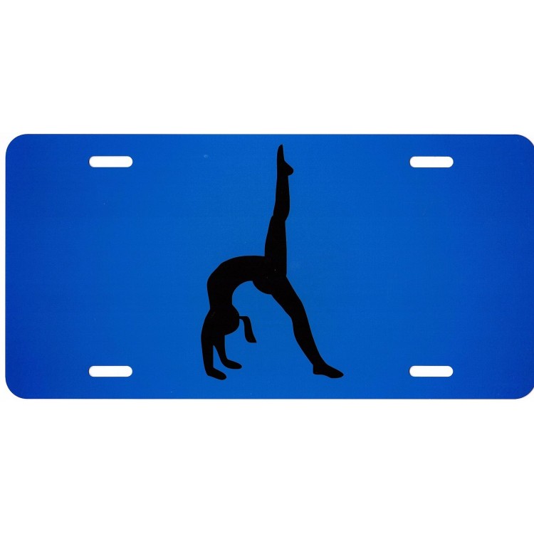 LPO4256 Gymnast Hand Stand Centered Photo License Plate