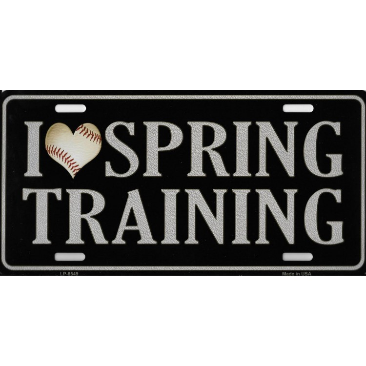 LP-8549 6 x 12 in. I Love Spring Training Metal License Plate