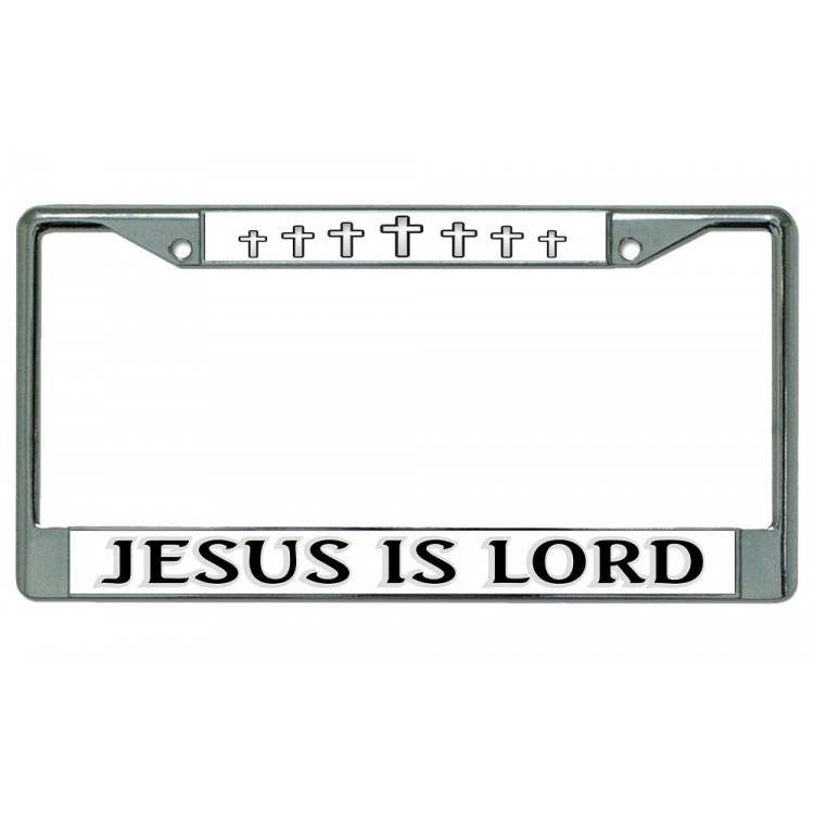 6 x 12 in. Jesus is Lord Chrome License Plate Frame