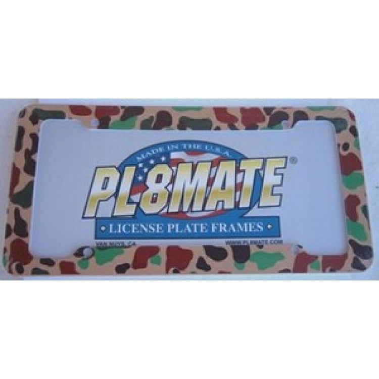 IMG3036 Camouflage Plastic License Plate Frame