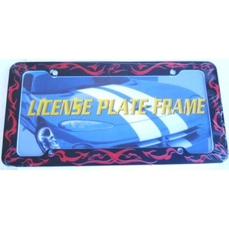 IMG3038 Tribal Plastic License Plate Frame, Free Screw Caps