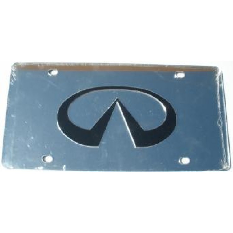 6 x 12 in. Infiniti Silver Laser Cut License Plate