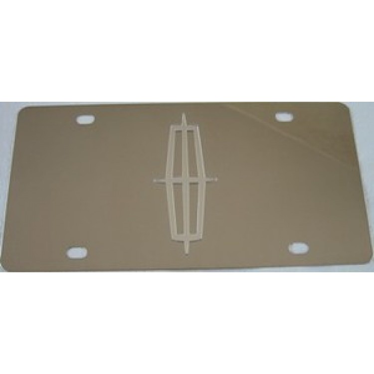 6 x 12 in. Lincoln Silver Logo Stainless Steel License Plate