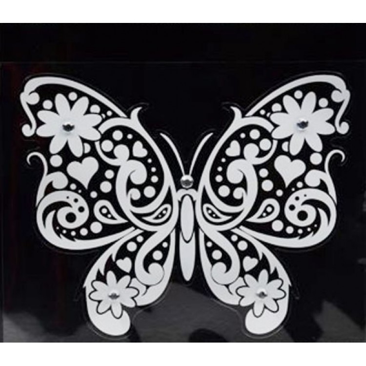 Picture of 212 Main CG26521 4 x 5 in. White Butterfly Clingbling Decal