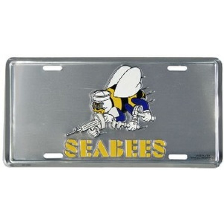 LN58 6 x 12 in. Seabees Anodized License Plate