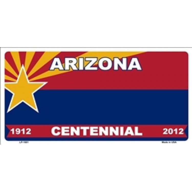 LP-1801 6 x 12 in. Arizona Centennial 1912-2012 License Plate