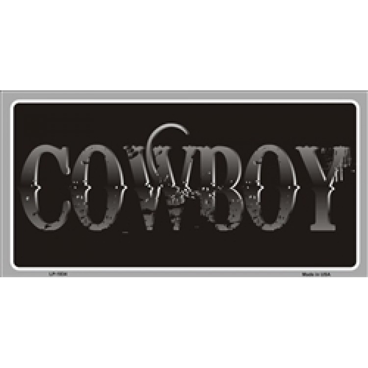 LP-1834 6 x 12 in. Cowboy License Plate