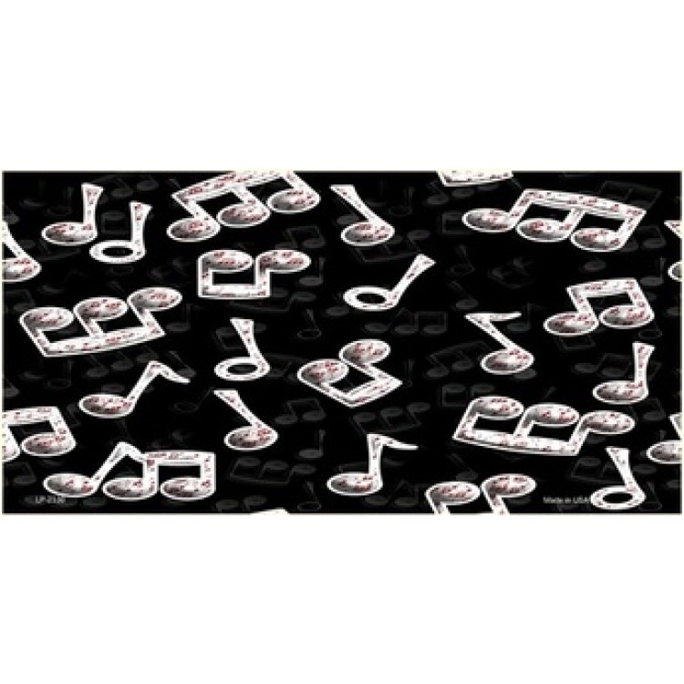 LP-2330 6 x 12 in. Musical Notes License Plate