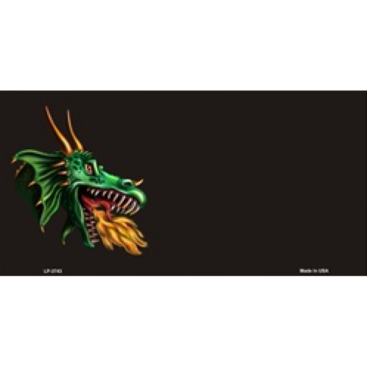 LP-3743 6 x 12 in. Offset Dragon Head License Plate