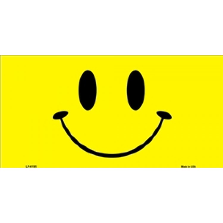 LP-4195 6 x 12 in. Smiley Face License Plate