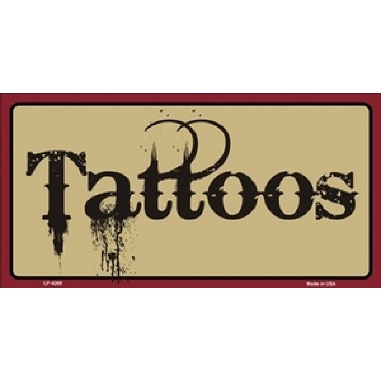 LP-4269 6 x 12 in. Tattoos License Plate
