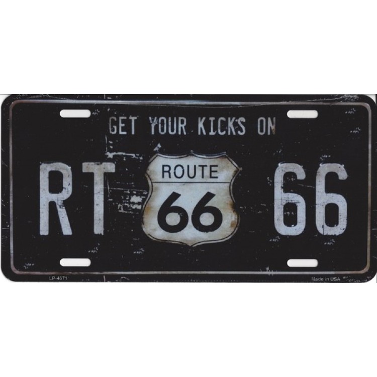 LP-4671 6 x 12 in. Route 66 RT 66 License Plate