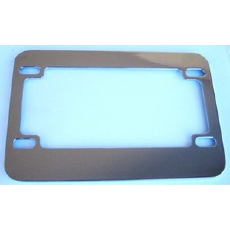 MF-100C Motorcycle Chrome License Plate Frame Kit, Free Screw Caps