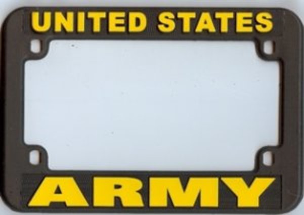 LFA01-P Army Vinyl License Plate Frame, Free Screw Caps