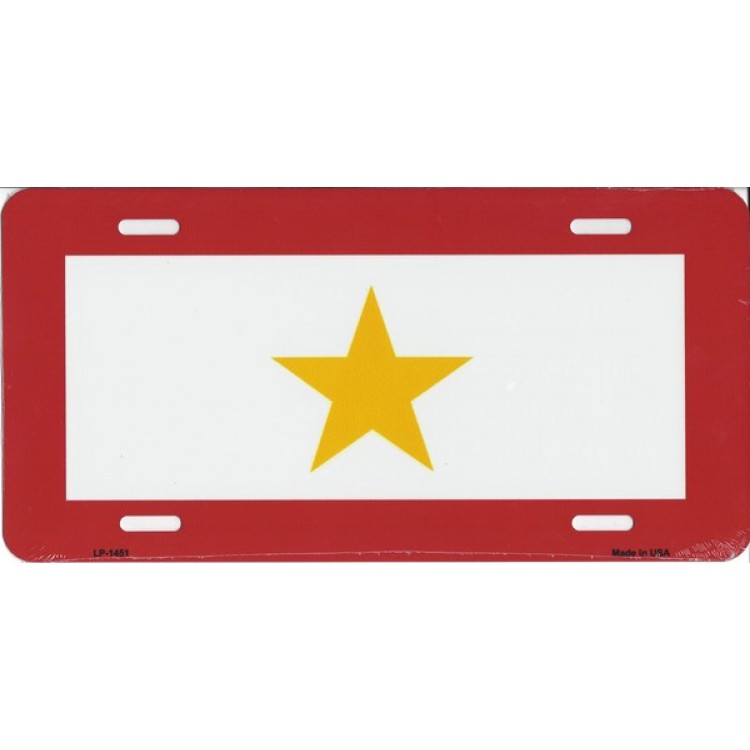 LP-1451 6 x 12 in. Gold Star License Plate