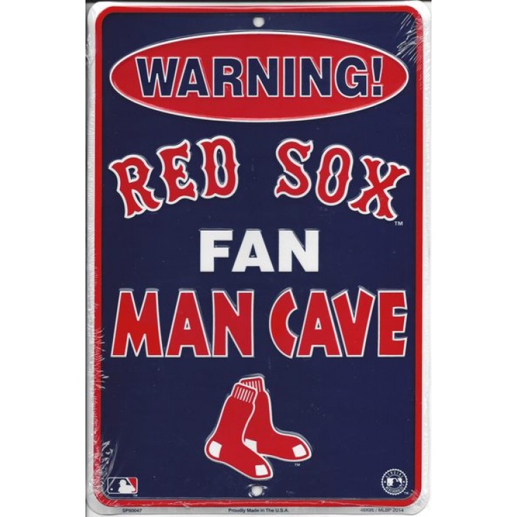 SP80047 8 x 11 in. Boston Red Sox Man Cave Metal Parking Sign