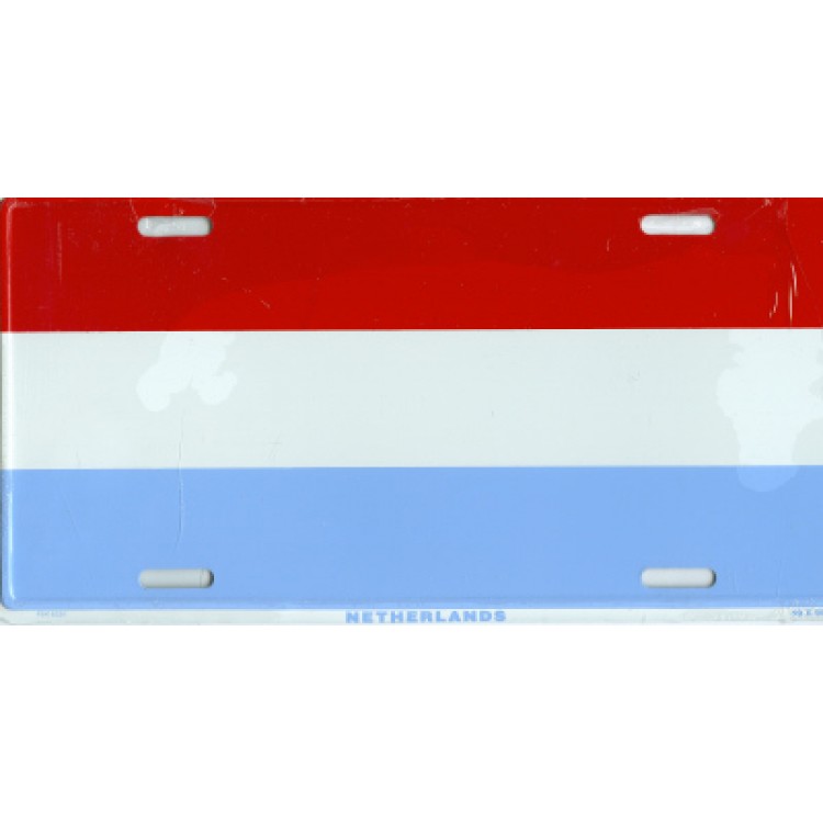 NL0430 6 x 12 in. Netherlands Flag License Plate