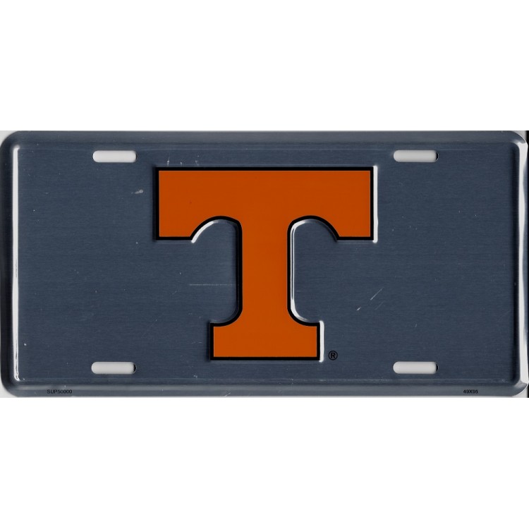 6 x 12 in. Tennessee Volunteers Anodized License Plate