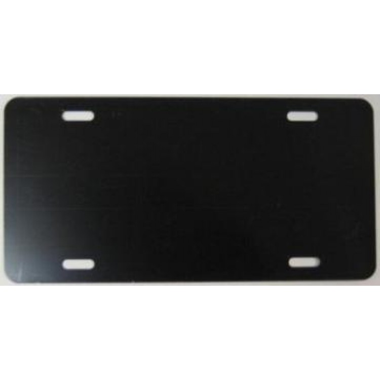 Picture of 212 Main 040BLACK 6 x 12 in. 0.040 Blank Glossy Black Aluminium License Plate for Auto or Truck