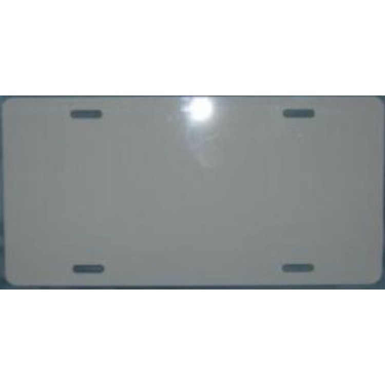 Picture of 212 Main 040WHITE 6 x 12 in. 0.040 Blank Glossy White Aluminium License Plate for Auto or Truck