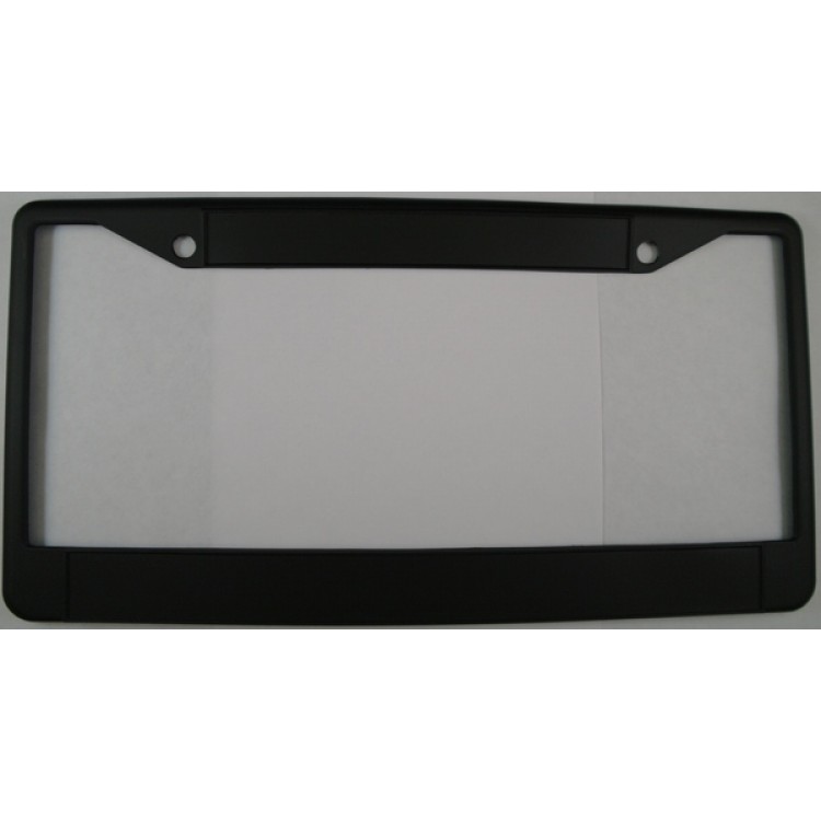 FSSI-101B Zinc Alloy Black Blank Double Panel License Plate Frame
