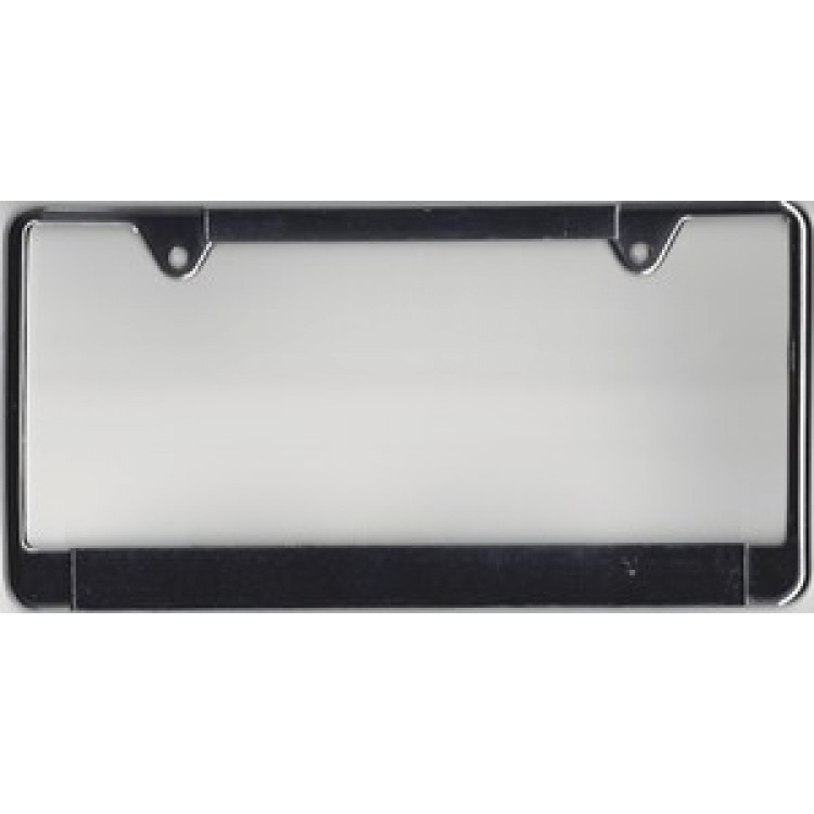 FSSI-104 Zinc Alloy Chrome Thin Top Double Panel License Plate Frame
