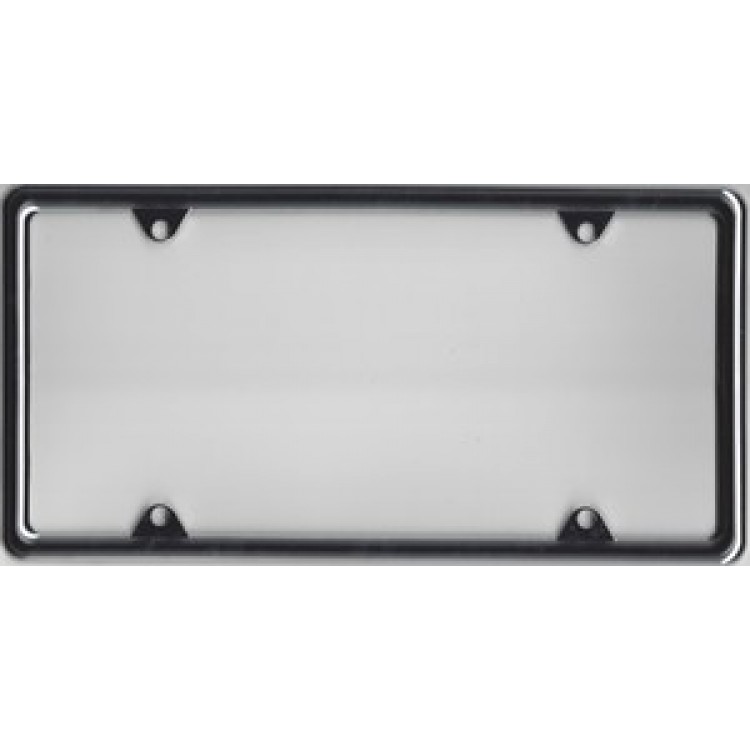FSSI600CHRM Plain Chrome Metal License Plate Frame Kit, Free Screw Caps