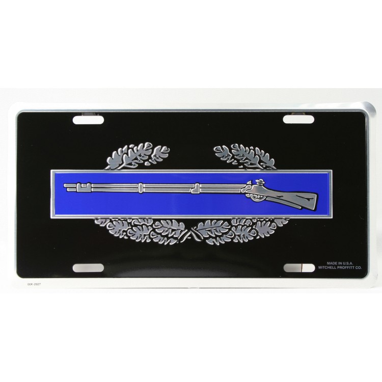 LA43 6 x 12 in. Combat Infantry Metal License Plate