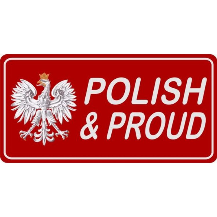 Polish & Proud Photo License Plate