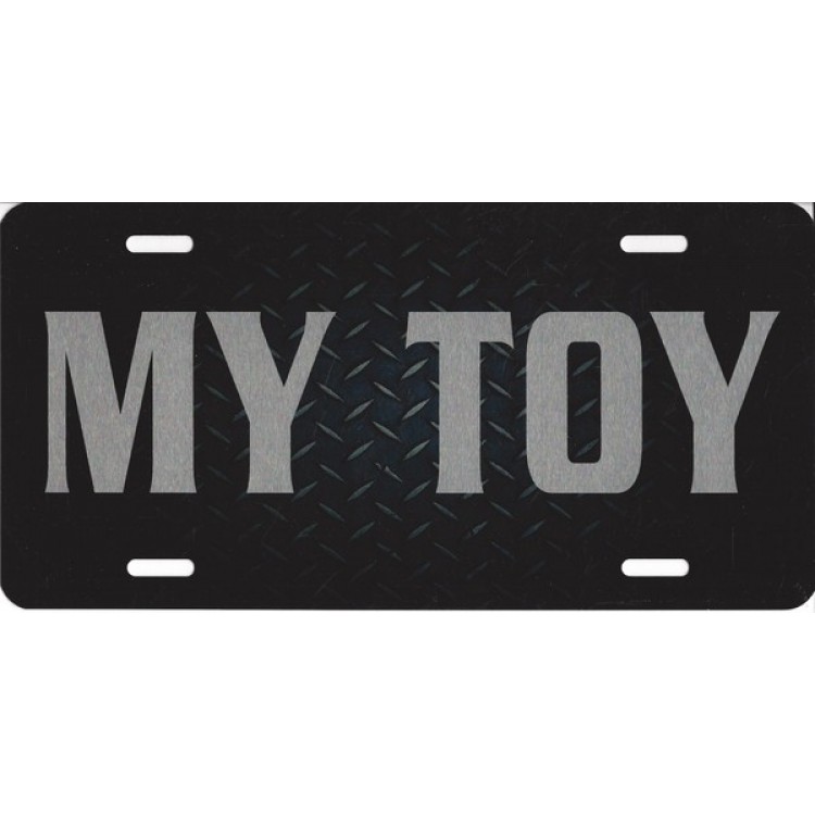 LPO1121 My Toy Black Brushed Aluminium License Plate