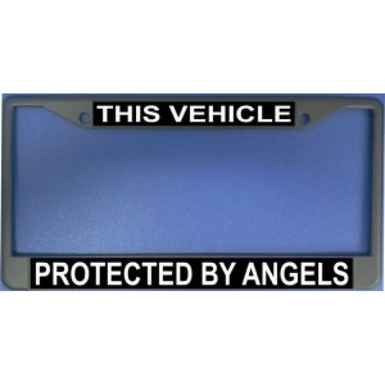 LPO1200 This Vehicle Protected by Angels License Plate Frame
