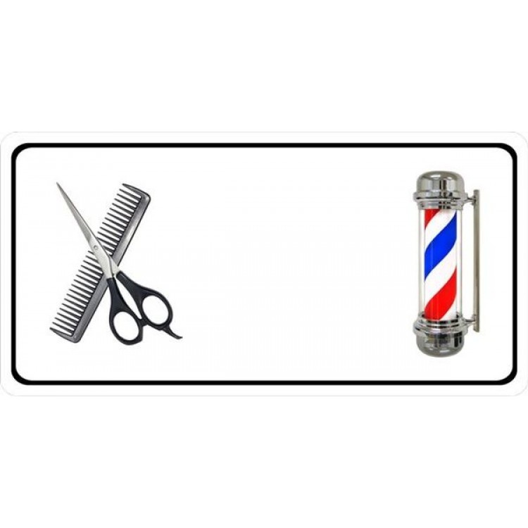 LPO1239 Barber Photo License Plate