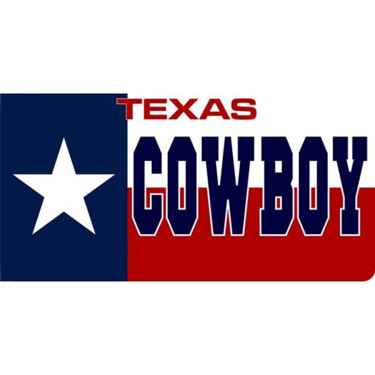 LPO1246 Texas Cowboy Photo License Plate