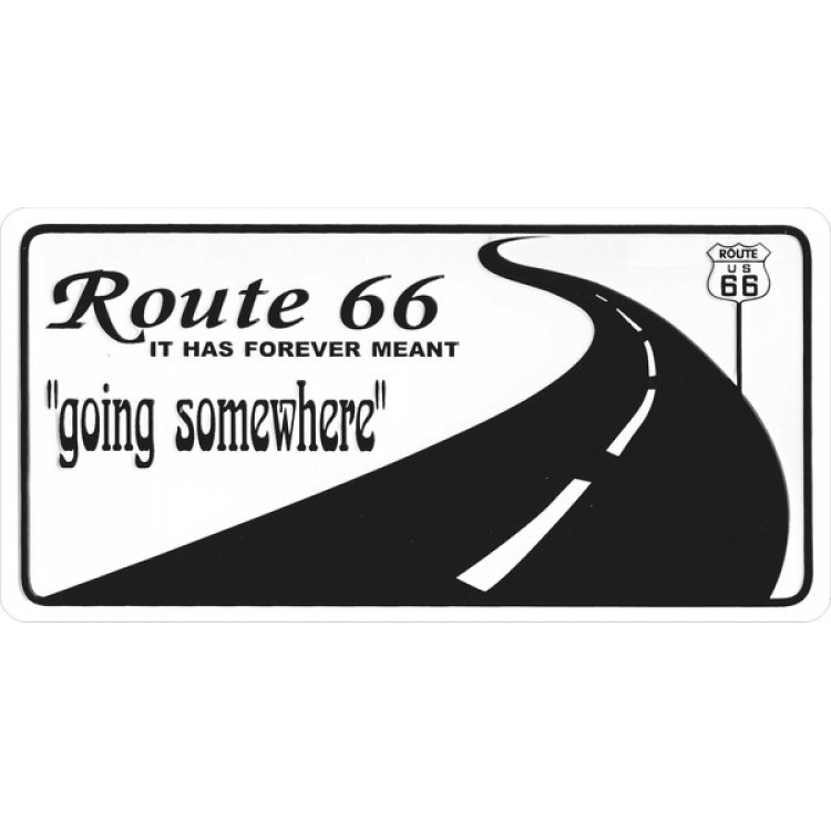 LPO1365 Route 66 Going Somewhere Photo License Plate