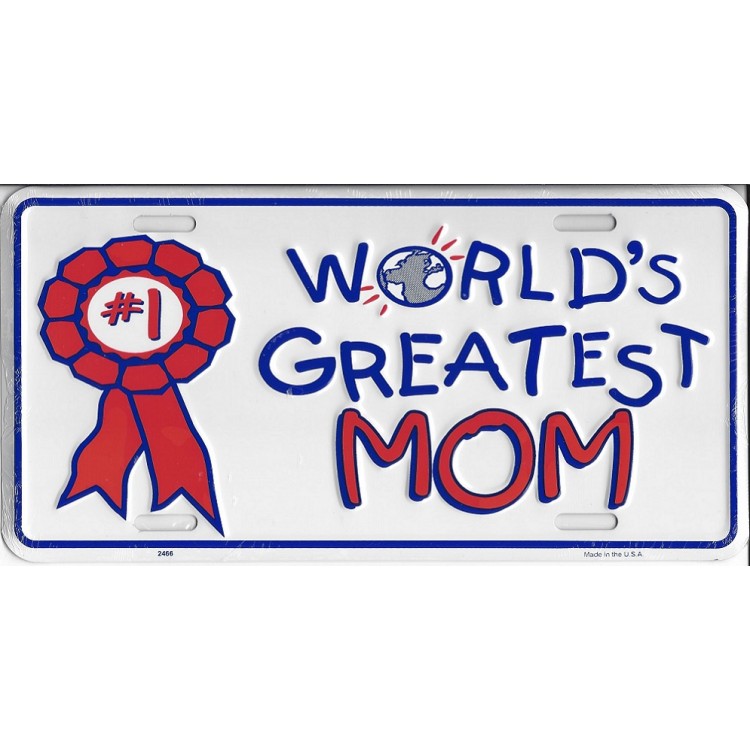 Picture of 212 Main 2466 6 x 12 in. Worlds Greatest Mom License Plate
