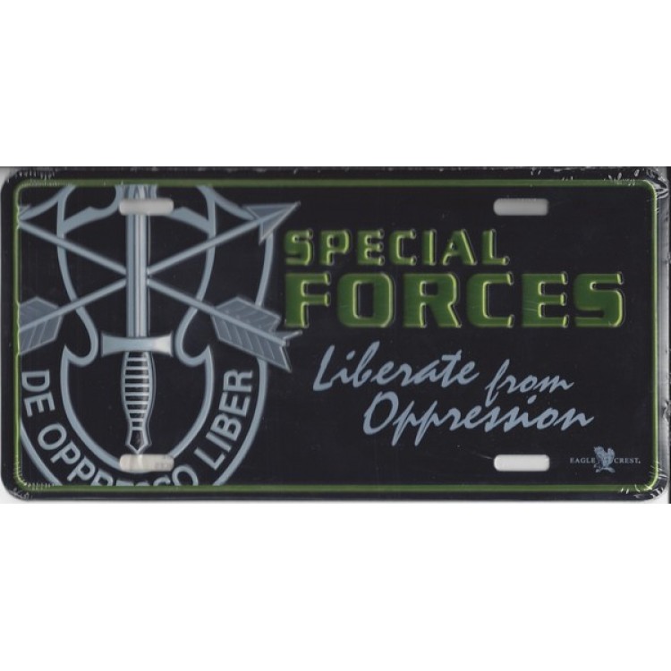 Picture of 212 Main 26040EC 6 x 12 in. Special Forces Liberate From Oppression License Plate