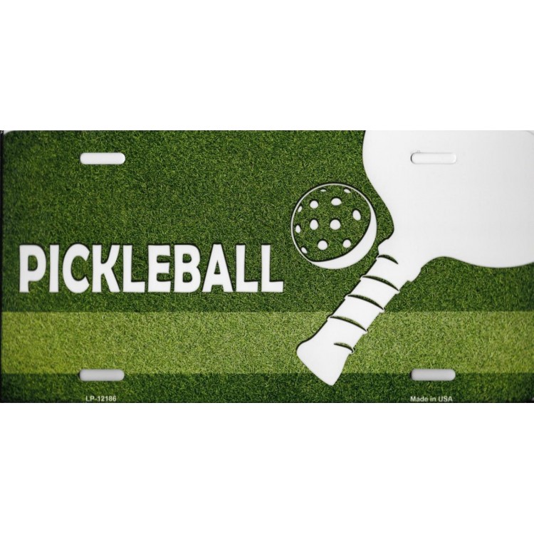 LP-12186 6 x 12 in. Pickleball Metal License Plate