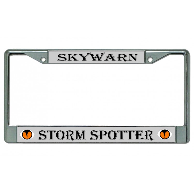 LPO4677 6 x 12 in. Skywarn Storm Spotter Chrome License Plate Frame