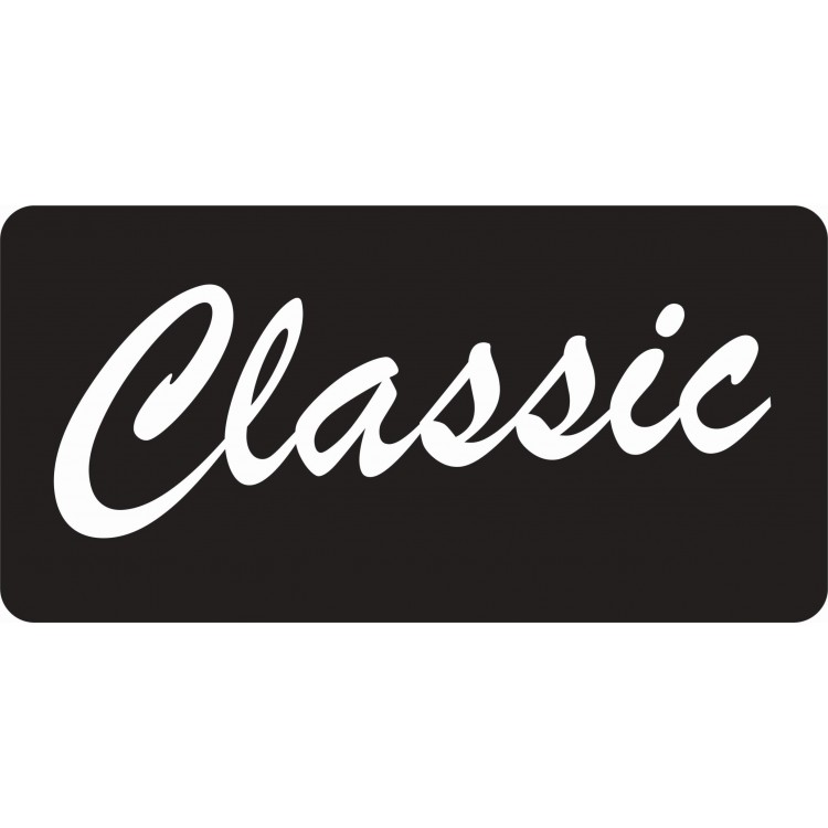 LPO6522 6 x 12 in. Classic Script on Black Photo License Plate