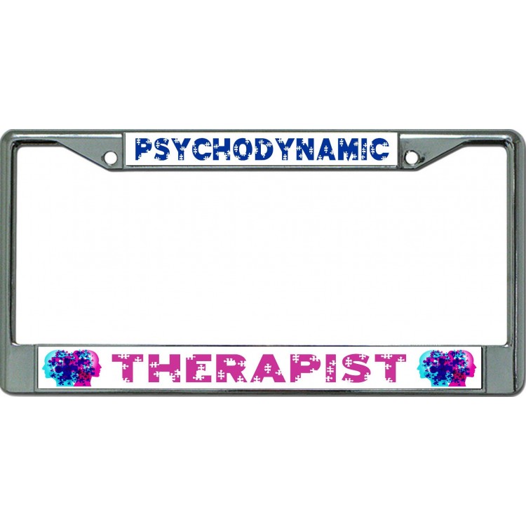 LPO6467 6 x 12 in. Psychodynamic Therapist Chrome License Plate Frame