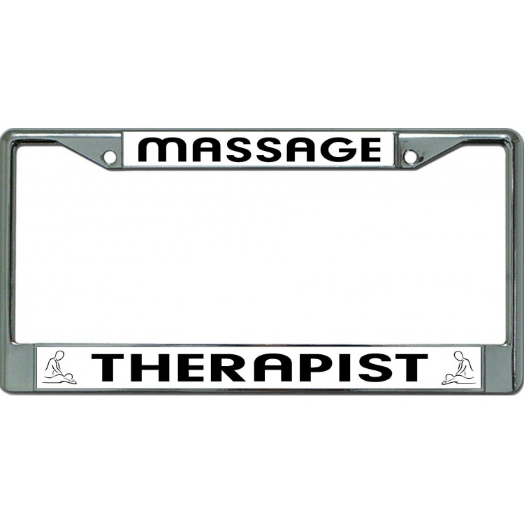 LPO6468 6 x 12 in. Massage Therapist Chrome License Plate Frame